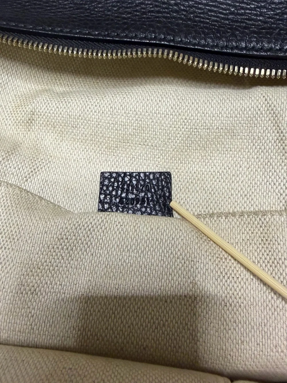 Gucci Black Pebbled Leather Mini Backpack with Gold Chain Straps